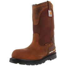 Carhartt 남성 27.9cm (11인치) 방수 안전 토우캡 웰링턴 부츠 브라운 14 와이드 3587073628