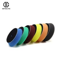 자동차 폴리싱 광택제 왁스 액체 3quot4quot 디테일링 다 폼 패드 로터리 카 폴리셔용 헤비 커팅 패드, 6 PC 블루 폼 패드