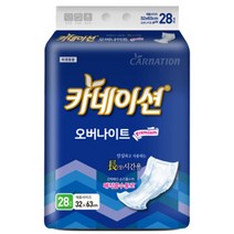 카네이션 성인용기저귀/속기저귀/오버나이트 28매X5팩, 오버나이트, 28개입, 2개