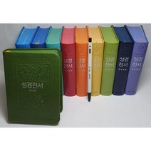 성경 개역한글 주석없는 성경 한자 수록 무지퍼 색인 작은 글씨 가로 10 세로 13 cm, 옐로우