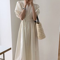 크로스 퍼프 랩 원피스_r