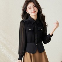 자켓형블라우스 블라우스 긴팔 봄 가을 간절기 여성 셔츠 여자출근룩