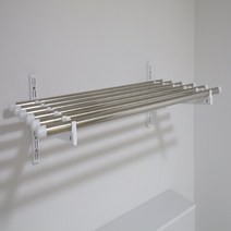 아텍스 다용도 벽선반 봉스테인레스 국내제작, 43cm, 3단, 60cm