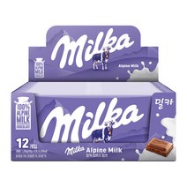 밀카 초콜릿 알프스밀크 100g 12입 1개, 밀카 초콜릿 알프스밀크 100g 12