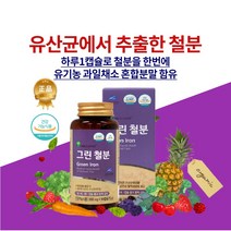 유산균추출 유산균배양물 비헴철 자연유래 철분 가임기 임신준비 임신초기 임산부 여성 남성 청소년 어린이 유기농과일채소분말 성장기필수영양소 헤모글로빈 빈혈 개선 철분제 영양제, 9개월