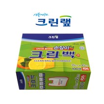 크린랩 손잡이 크린백 35x45x100, 1개