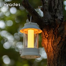 히아데스 디자인 초경량 캠핑랜턴 USB충전 10000mAh 차박 실내 등산 LED 램프 DQ310, 화이트, 1개