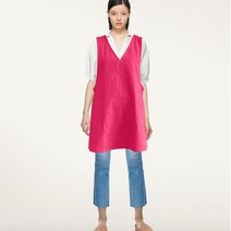 [모노기와] 크로스 린넨앞치마 카페/키친웨어/에이프론 세리즈핑크 55 free, 상세 설명 참조, 색상:세리즈핑크 / 사이즈:55 Free