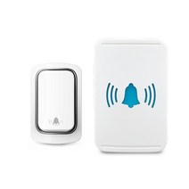 스마트 초인종 Tuya wifi 무선 링 자체 전원 버튼 방수 차임 라이프 컨트롤 aleax 도어 벨 세트, 1 버튼 1수신기, 영국