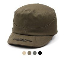 디꾸보 레터링 브림 벨크로 조절 숏챙 군모 ET827