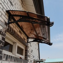 캐노픽스 800 X 1300 조립식창고견적 난간대 이동식주택 서산 농막 차양막 테라스차양막, 블루렉산 검정브라켓 실버 바