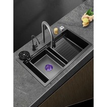 폭포수 싱크대 수전헤드 주방 스테인레스 씽크대수전, 6846 패키지 D