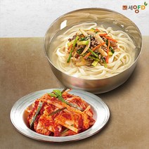 [KT알파쇼핑]간편 한끼 명동칼국수+마늘김치세트, 칼국수면1kg+칼국수소스30g5개+마늘김치1kg