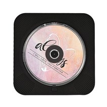 감성 벽걸이 CD플레이어 탁상용 씨디 player DVD 시디 스탠드 미니 mp3 라디오 스피커, 블랙플러그인