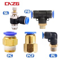 공압 공기 커넥터 피팅 pc pcfplplf 4mm 6mm 8mm 스레드 18 14 38 12 호스 피팅 파이프 퀵 커넥터, 12-01, 슬