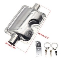 24mm 스테인레스 스틸 머플러 소음기 업그레이드된 클램프 브래킷 베바스토 에버스패커용 자동차 에어 디젤 주차 히터 배기 파이프, 은