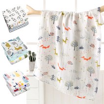 쭈bapha_거즈면 다용도 블랭킷 속싸개 2종1세트 204026 아기 면속 순면 머슬린스와들 스와들 유아싸게 목욕타올♥LtMS