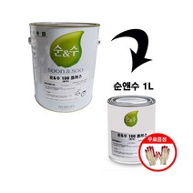 노루표 순앤수 100 친환경 1L 내부 벽지 벽면용 수성페인트 무광, 화이트 1, 1개