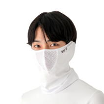 [수이골프 A형] 스포츠 마스크 UV 자외선 차단 얼굴 햇빛가리개 골프 등산 조깅 바이크, A-11 유광 화이트
