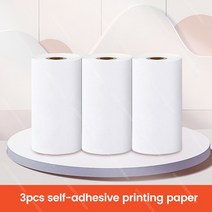 휴대용프린터 미니 감열식 휴대용 스티커 프린터 종이 잉크 없는 라벨 인쇄 무선 블루투스 안드로이드, 19 3pcs Self-adhesive