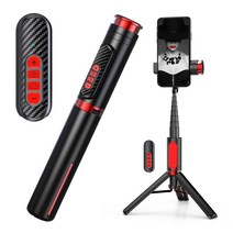 AB202Pro 블루투스 셀카봉 줌기능 리모컨 탑재, 블랙, 1개