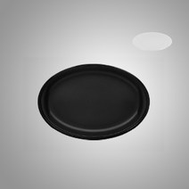 행복물류 사출용기 다회용기 다회용접시 다회용타원형접시 bw330파이 200개, 백색