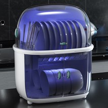 식기 소독기 수납장 건조대 그릇 수저 무선 충전형, 그린