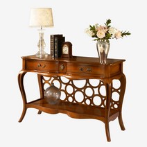 [유캐슬] [플러스4%쿠폰]★롯데홈쇼핑단독★쿠스노 원목 엔틱 콘솔(A타입)_착불배송, 상세 설명 참조