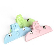 파스텔 봉지 밀봉 집게 3개 12cm