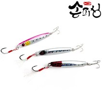 손피싱 통영 멸치메탈 메탈지그 우럭 광어 농어, 레드헤드, 25g