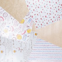 맘앤팩 유산지 왁스지 코팅지 크라프트 샌드위치 햄버거 식품포장지 베이킹 포장종이 왁스페이퍼, 9. 어린왕자 왁스지, 50장