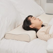 어린이 굴곡 경추베개+방수커버 세트 7세 이상 키즈 아동 주니어베개, 어린이굴곡베개+방수커버+풀밭의토끼