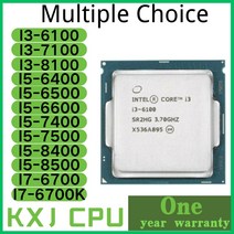인텔 코어 I3 6100 7100 8100 I5 6400 6500 6600 7400 7500 8400 K 쿼드 8 스레드 91W CPU 프로세서 LGA 1151, [02] I3-7100