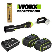 웍스 WD585E 충전 대포송풍기 40V 4.0Ah 무선 블로워 낙엽 청소 셀프세차, 1개
