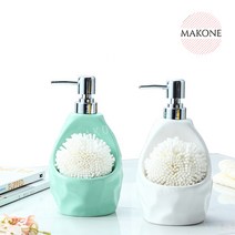 싱크대 세제통 주방 세제 디스펜서 소분 용기 세제, 상세페이지 참조, 베이지 큰 격자