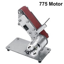 연마기 샌더 벨트 기계 300w 전기 벨트 샌더 연마 그라인더 기계 접는 샌더 연삭, 검은색