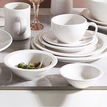 시라쿠스 뉴욕 쿠프 화이트 도자기 반찬그릇 찬기 2종, 쿠프_찬기 L (15cm)