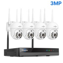 무선 감시 카메라 cctv 가정 아파트 현관문 Hiseeu-10CH 3MP 5MP 무선 WiFi 보안 감시 시스템 NVR 실외 AI, 02 3MP PTZ System_01 None