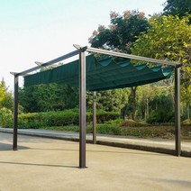 스카이어닝 썬룸 파고라 가제보 조립식 농막 전원주택 3x3 4x3m, 4x3m 그린