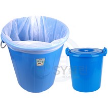 리빙플랜 만능용기 파란통 대형플라스틱통, 이동카트110L