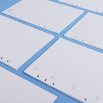 6공 육공 다이어리 속지 8종 A5 A6 위클리 먼슬리 모눈 인덱스, 상세설명 참조
