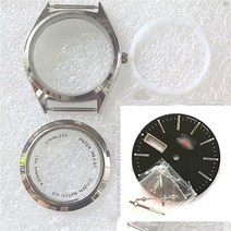 36mm 스틸 시계 케이스 키트 예비 부품 8200 무브먼트 용, 검은색