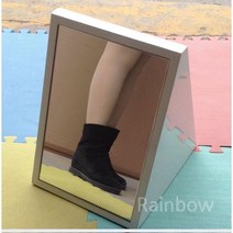 슈즈 미러 스탠드형 신발 거울 매장 피팅 발 구두 옷 가게, A. 화이트 단면 거울
