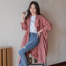 화이트폭스 스트랩포인트더블트렌치코트 봄가을 코트/트렌치