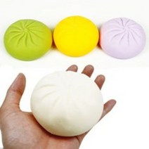 왕만두 말랑이(4개)5106_1 -촉감놀이 스트레스해소 말랑이 주물럭 스퀴시 주물럭 모찌, 단품
