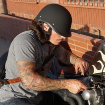 벙거지 클래식 헬멧 티티앤코 할리 반모헬멧, 아광 블랙(고급 유리강 소재)