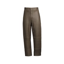 JACQUEMUS 자크뮈스 Le Pantalon Pastre 가죽 바지 팬츠 - DARK KHAKI