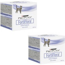 Purina Pro Plan Forti Flora 고양이 유산균 프로바이오틱스 - 트윈 팩 - 2 x 30 x 1g, 기본, 기본