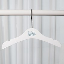 씨인크 KC인증 받은 아기 유아 키즈 아동 옷걸이 로고인쇄, 토들러 아동 옷걸이 화이트, 100개