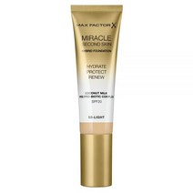 맥스팩터 MaxFactor 미라클 세컨드 스킨 파운데이션 LSF 20 라이트 독일, Light
